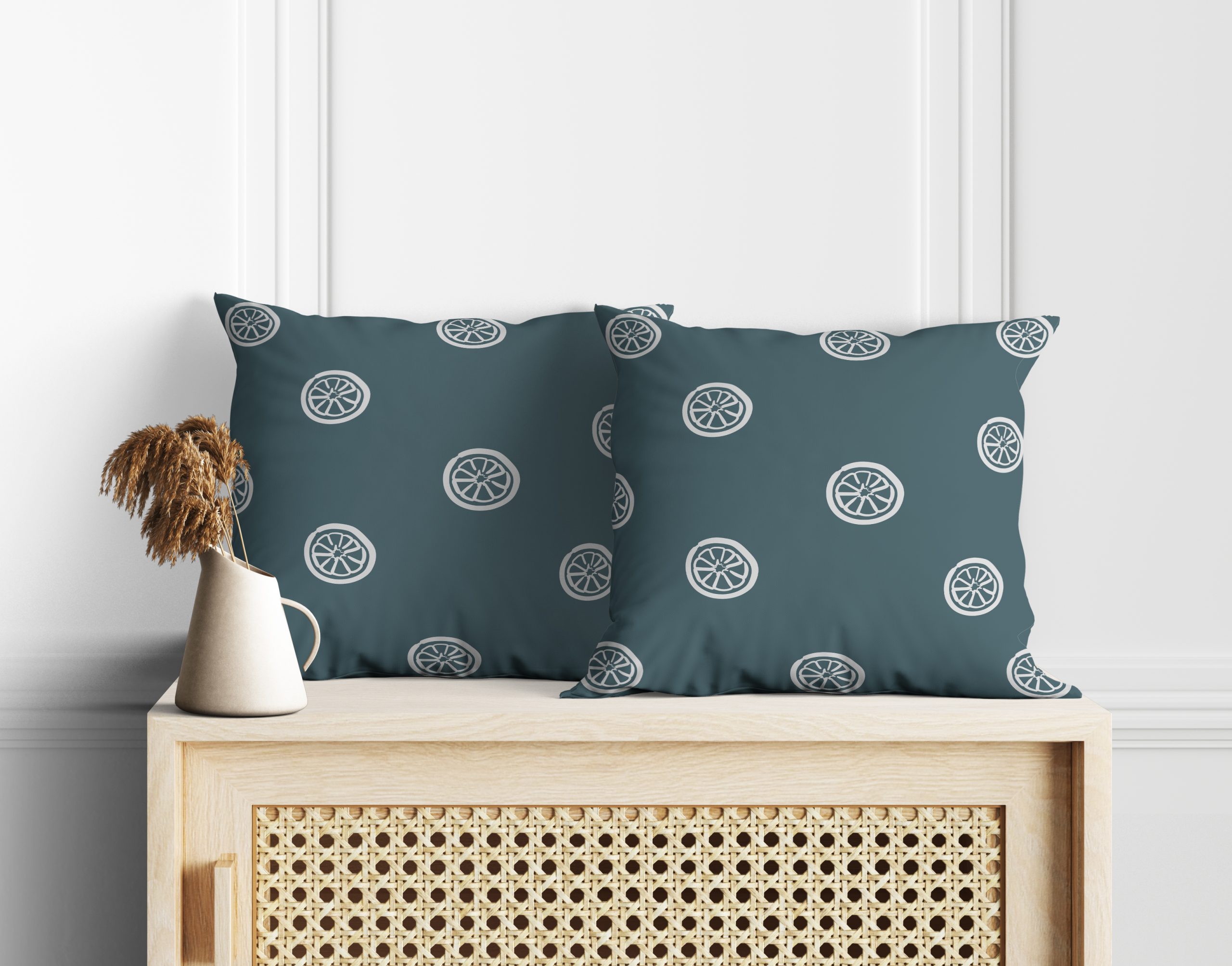 Lemon (Green) | Premium Quality | Cushion Covers | Set Of 2