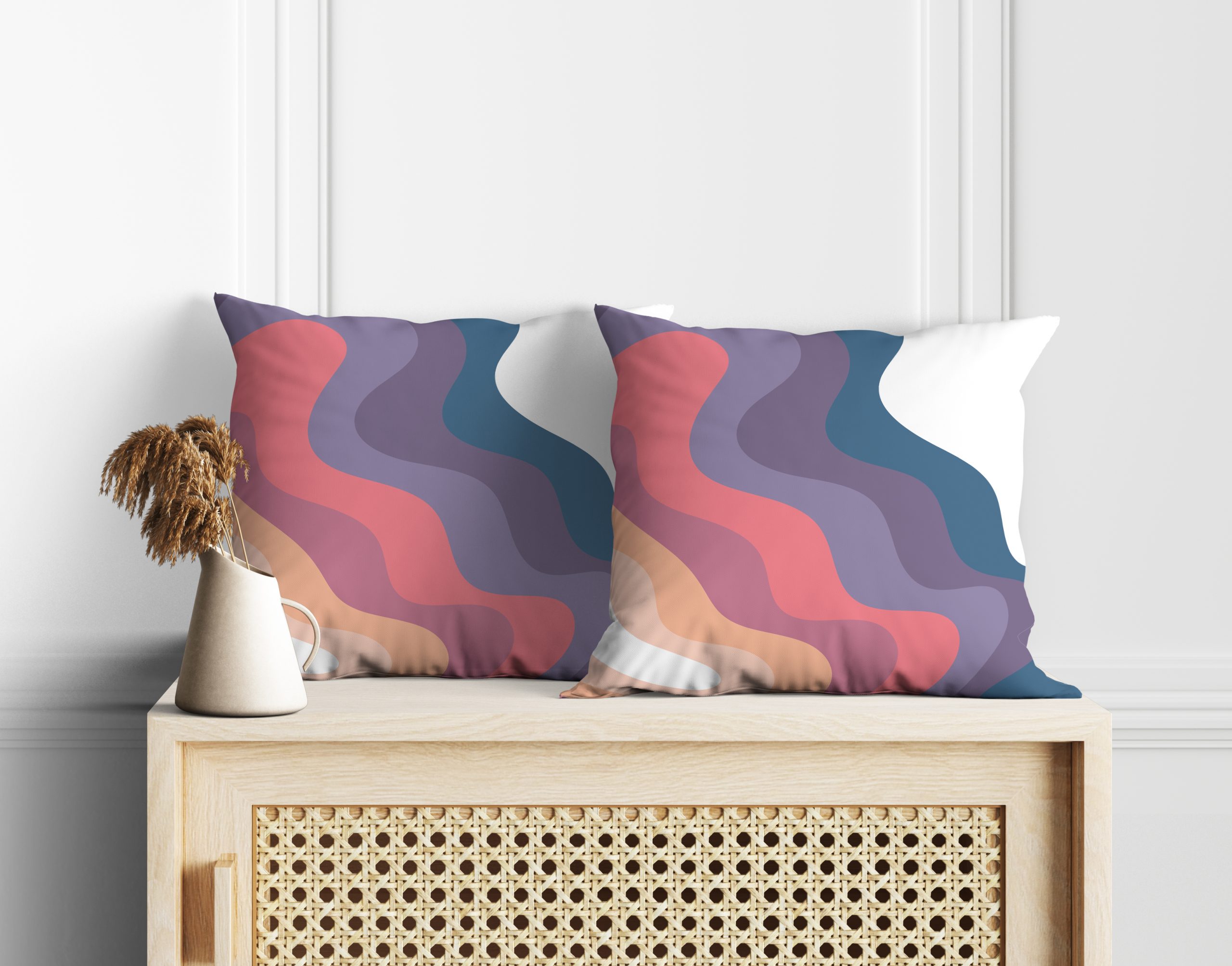 Flowy Colours | Premium Quality | Cushion Covers | Set Of 2