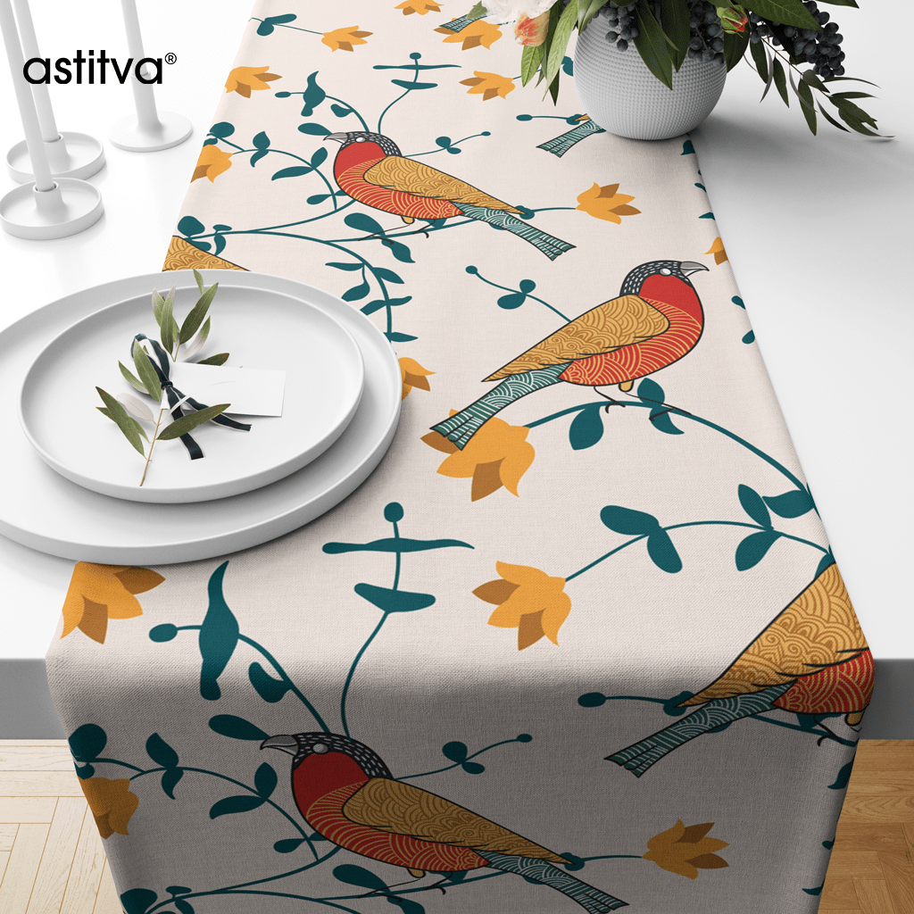 Birds Land | Premium Quality | Table Runner| Table Linen | Kitchen Linen