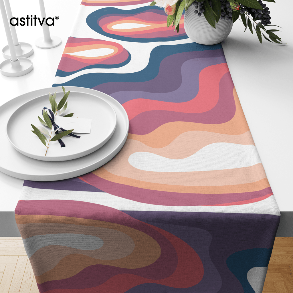 Flowy Colors | Premium Quality | Table Runner| Table Linen | Kitchen Linen