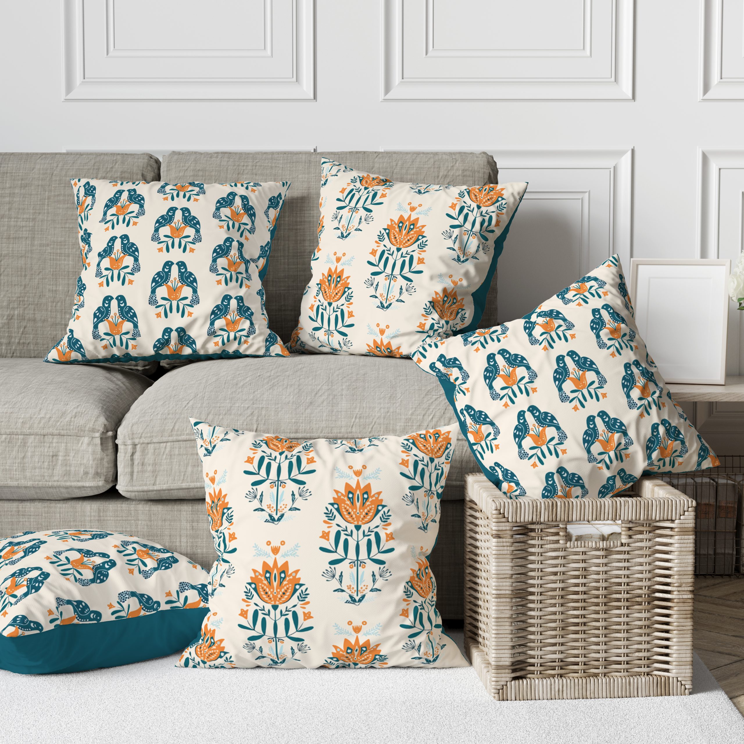 Vibrant Block | Cushion Covers | Set of 5