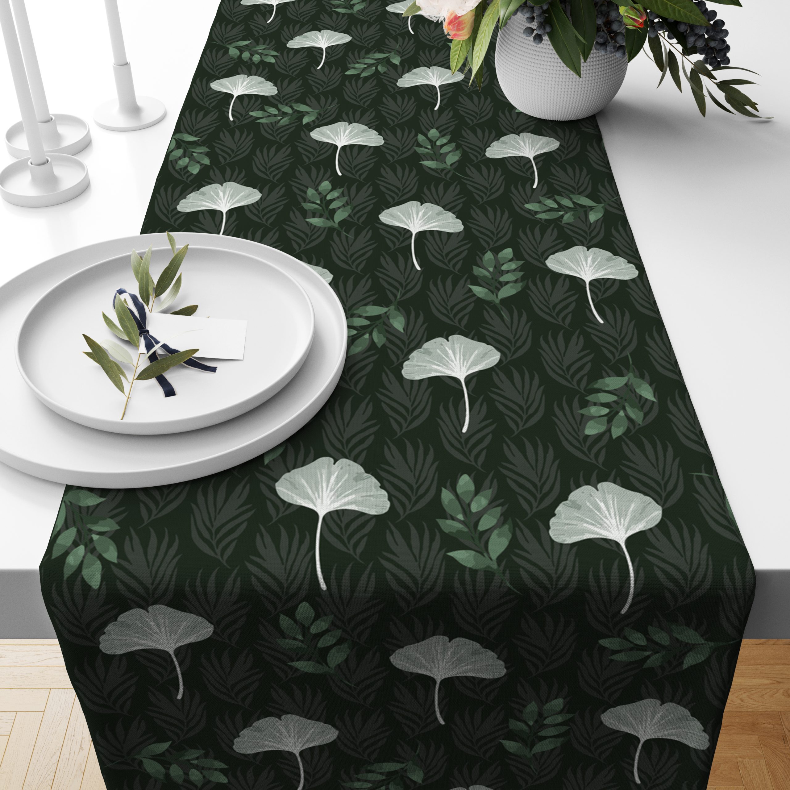Tropical Green | Premium Quality | Table Runner | Table Linen | Kitchen Linen