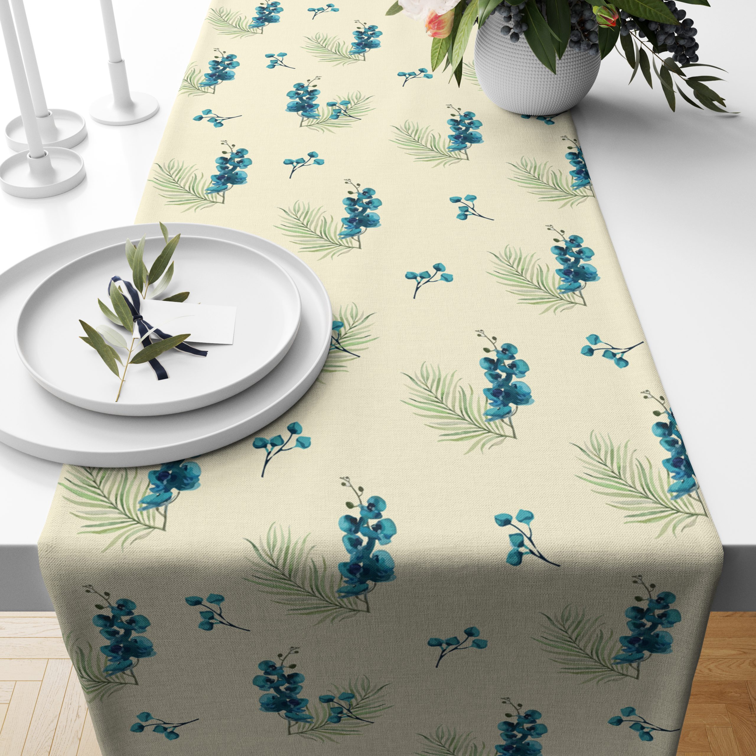 Watery Petal | Premium Quality | Table Runner | Table Linen | Kitchen Linen