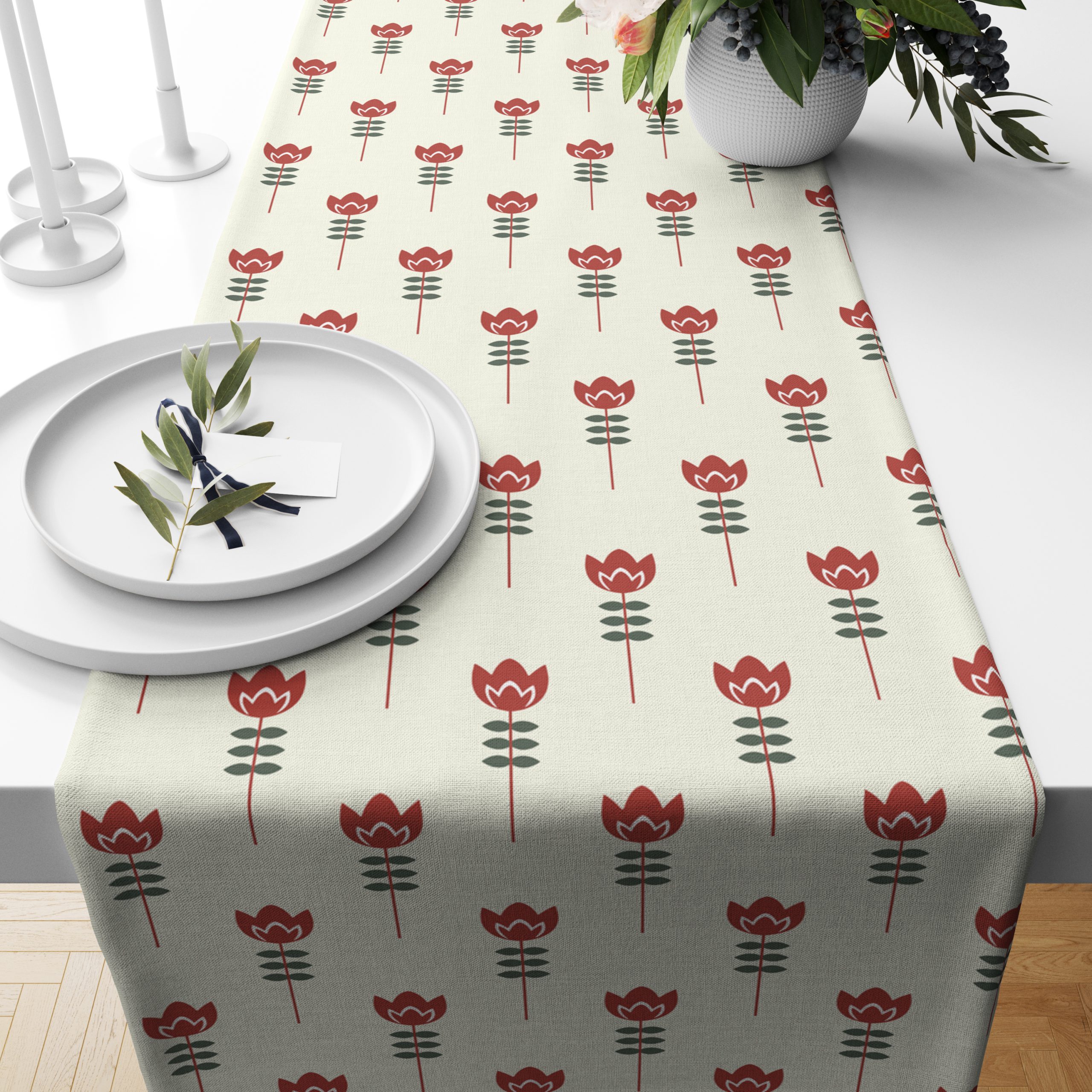 Floral Petal | Premium Quality | Table Runner | Table Linen | Kitchen Linen