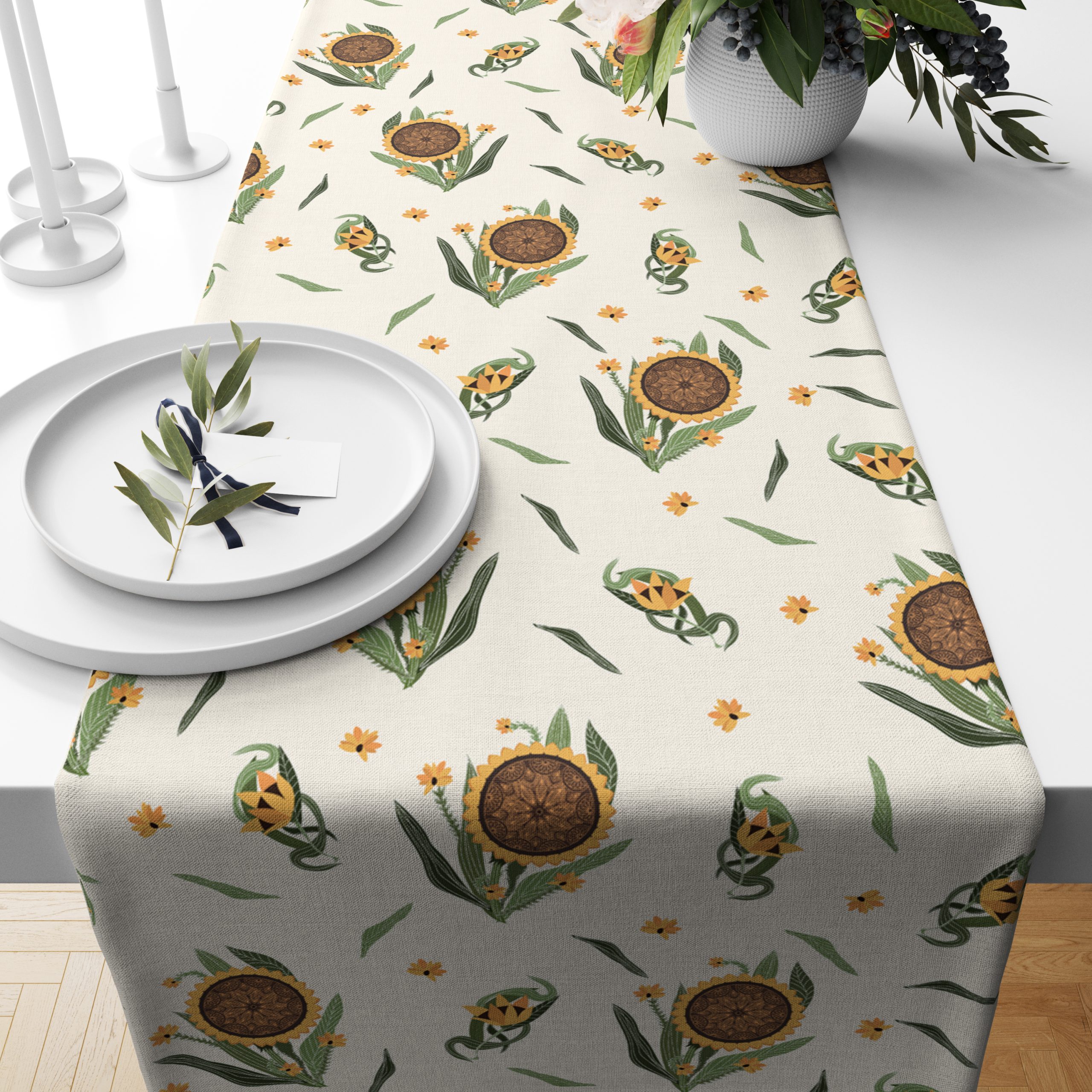 Sunflower | Premium Quality | Table Runner | Table Linen | Kitchen Linen