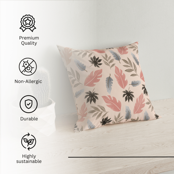 Tropical Leaves (Pink) | Premium Quality | Cushion Cover | Cushions - Image 3