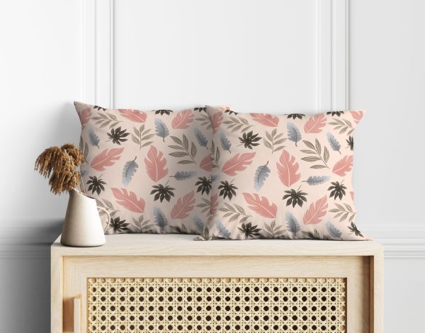 Tropical Leaves (Pink) | Premium Quality | Cushion Cover | Cushions