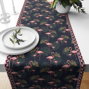 Flamingo Blue| Table Runner/ Table Linen| Premium Quality| Kitchen Linen