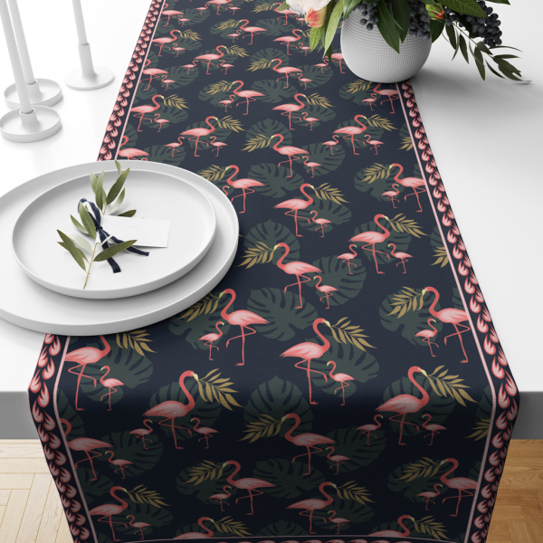 Flamingo Blue| Table Runner/ Table Linen| Premium Quality| Kitchen Linen