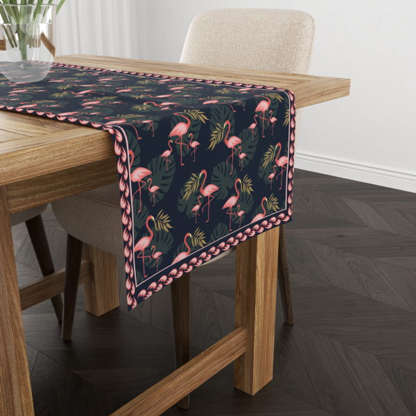Flamingo Blue| Table Runner/ Table Linen| Premium Quality| Kitchen Linen - Image 2