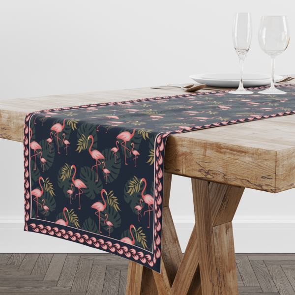 Flamingo Blue| Table Runner/ Table Linen| Premium Quality| Kitchen Linen - Image 4
