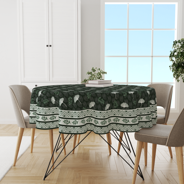 Tropical Green | Premium Quality | Table Cloth/ Table Linen | Kitchen Linen - Image 3