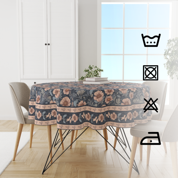 Blue Flowers | Premium Quality | Table Cloth/ Table Linen | Kitchen Linen - Image 4