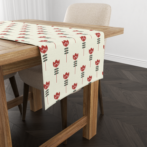 Floral Petal |Table Linen| Table Runner| Kitchen Linen - Image 3