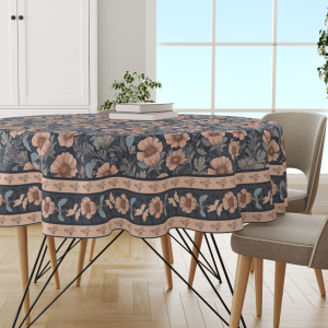Blue Flowers | Premium Quality | Table Cloth/ Table Linen | Kitchen Linen