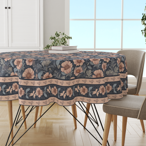 Blue Flowers | Premium Quality | Table Cloth/ Table Linen | Kitchen Linen