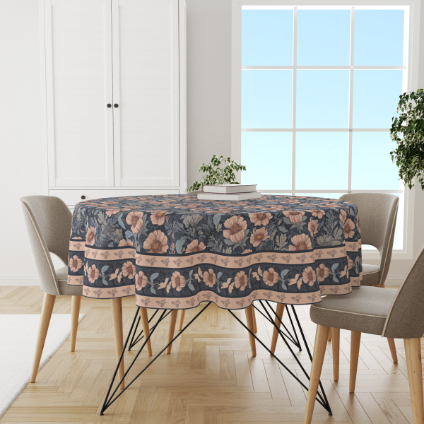 Blue Flowers | Premium Quality | Table Cloth/ Table Linen | Kitchen Linen - Image 3