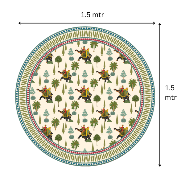 Elephant Block | Premium Quality | Table Cloth/ Table Linen | Kitchen Linen - Image 4