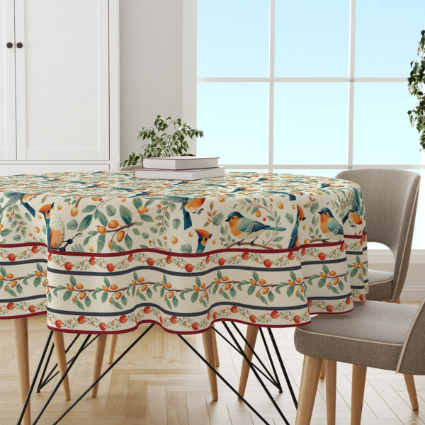 Bird in Nest | Premium Quality | Table Cloth/ Table Linen | Kitchen Linen - Image 3