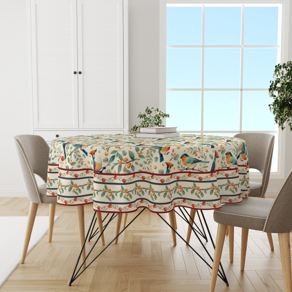 Bird in Nest | Premium Quality | Table Cloth/ Table Linen | Kitchen Linen - Image 2