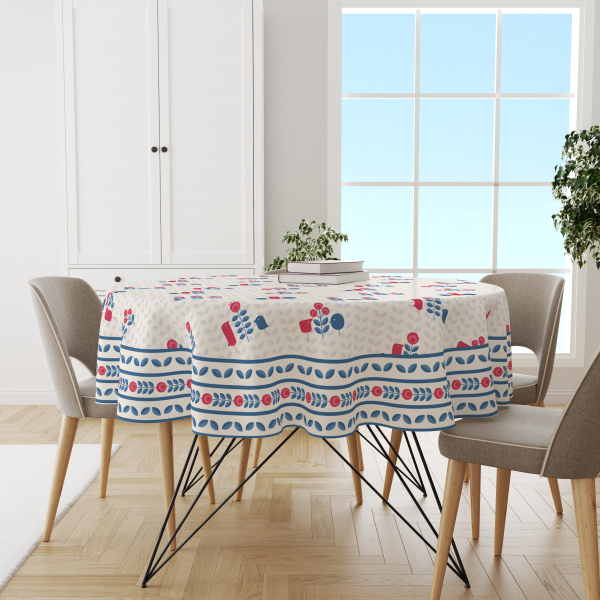 Blue Minimal | Premium Quality | Table Cloth/ Table Linen | Kitchen Linen