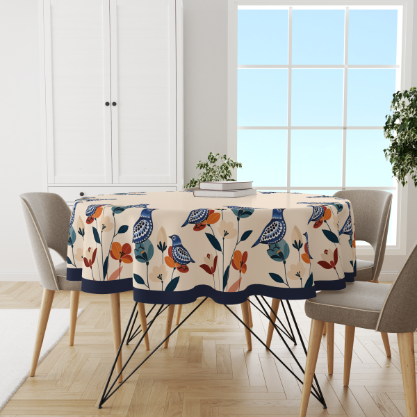 Floral Birdy | Premium Quality | Table Cloth/ Table Linen | Kitchen Linen