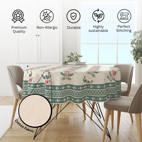 Birdy Minimal | Premium Quality | Table Cloth/ Table Linen | Kitchen Linen - Image 3