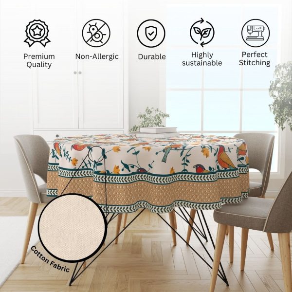 Bird's Land | Premium Quality | Table Cloth/ Table Linen | Kitchen Linen - Image 3