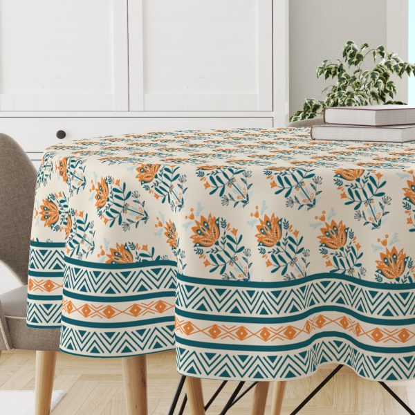Blue Block| Premium Quality | Table Cloth/ Table Linen | Kitchen Linen