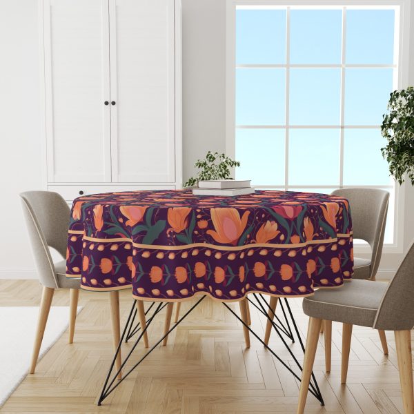 Budding Lotus | Premium Quality | Table Cloth/ Table Linen | Kitchen Linen - Image 3