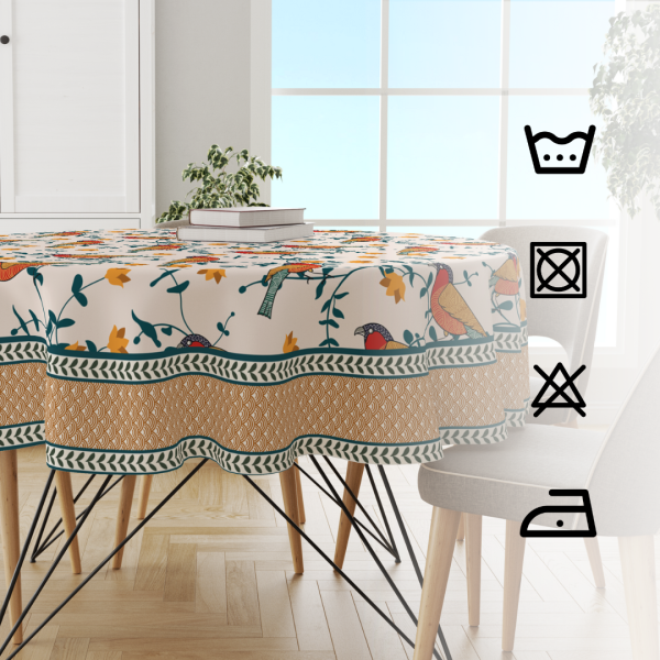Bird's Land | Premium Quality | Table Cloth/ Table Linen | Kitchen Linen - Image 4