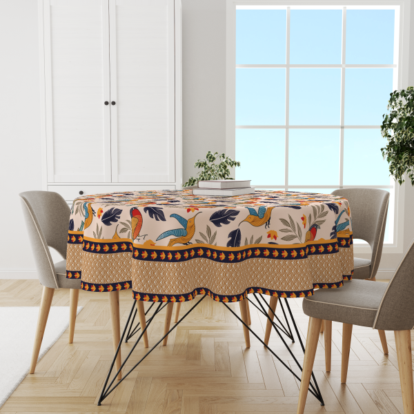Chirpy Bird| Premium Quality | Table Cloth / Table Linen | Kitchen Linen - Image 3