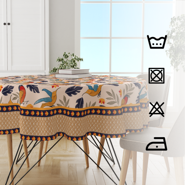 Chirpy Bird| Premium Quality | Table Cloth / Table Linen | Kitchen Linen - Image 5