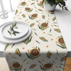 Sunflower| Table Linen/ Table Runner| Premium Quality| Kitchen Linen