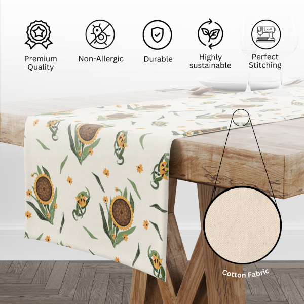 Sunflower| Table Linen/ Table Runner| Premium Quality| Kitchen Linen - Image 10