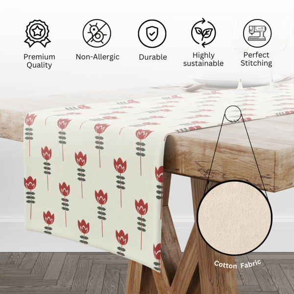 Floral Petal |Table Linen| Table Runner| Kitchen Linen - Image 8
