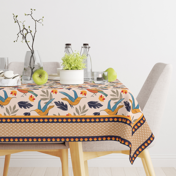 Chirpy Bird | Premium Quality | Table Cloth | Dining Table Cloth