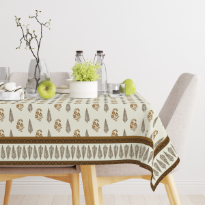 Brown Block | Premium Quality | Table Cloth | Dining Table Cloth