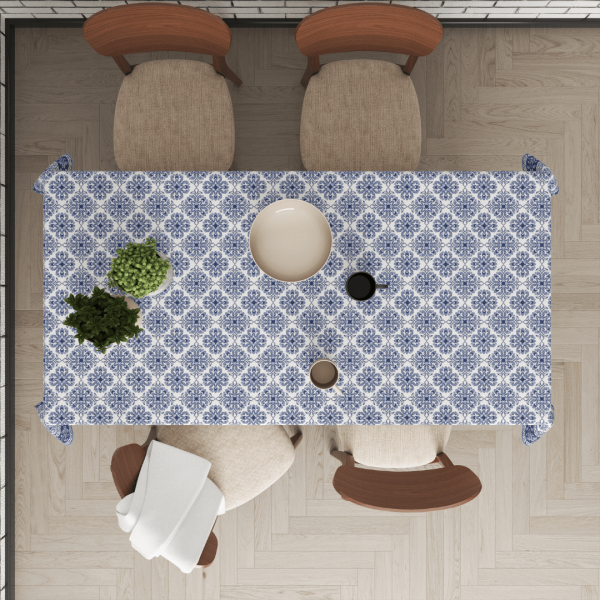 Turkish Blue| Premium Quality | Table Cloth | Dining Table Cloth - Image 5