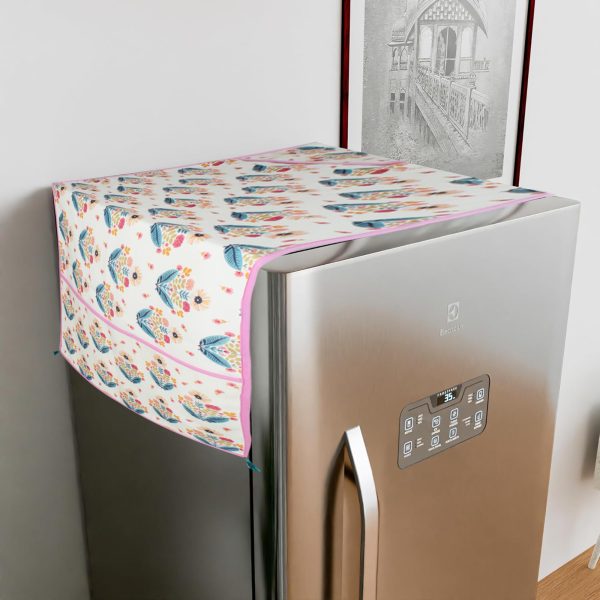 Pink Floral | Premium Quality | Fridge Cover | Fridge Protecter - Image 8