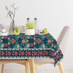 Pichwai Lotus | Premium Quality | Table Cloth | Dining Table Cloth