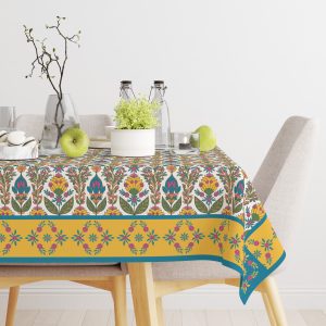 Breezy Yellow | Premium Quality | Table Cloth | Dining Table Cloth