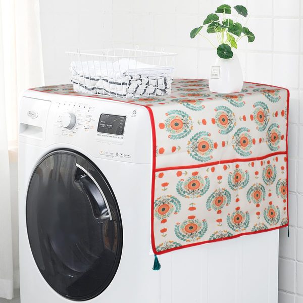 Orange Block | Premium Quality | Fridge Cover | Fridge Protecter - Image 8