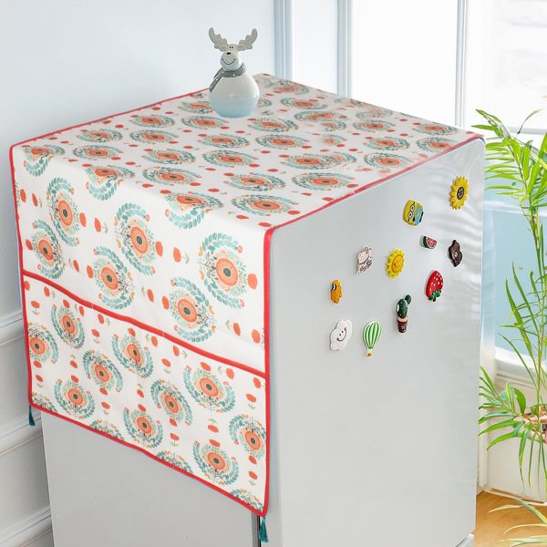 Orange Block | Premium Quality | Fridge Cover | Fridge Protecter - Image 3
