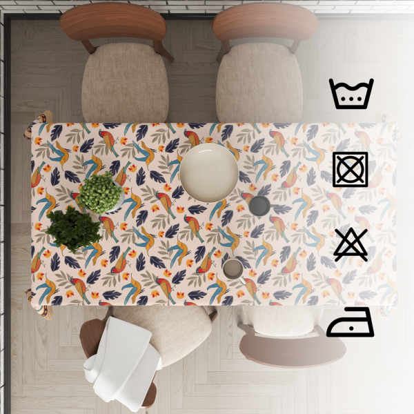 Chirpy Bird | Premium Quality | Table Cloth | Dining Table Cloth - Image 8