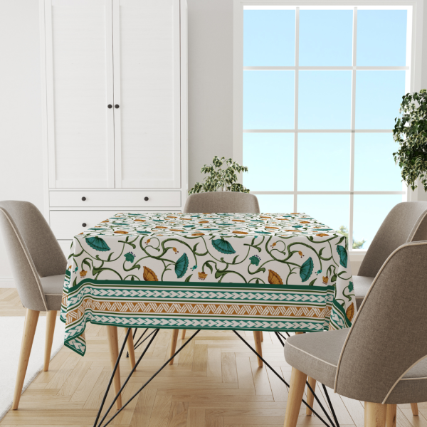 Lotus Flower | Premium Quality | Table Cloth | Dining Table Cloth - Image 2